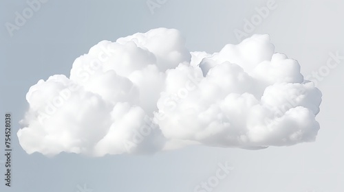 Cutout Clean White Cloud Transparent Background