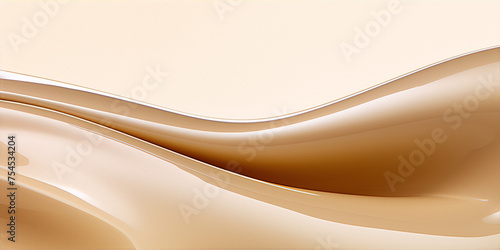 Abstract background with smooth gradient waves in beige and brown colors