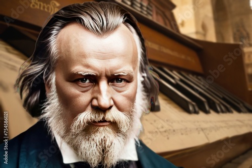 Johannes Brahms (1833-1897) was a German composer, pianist and conductor who played an integral role in the Romantic musical era.