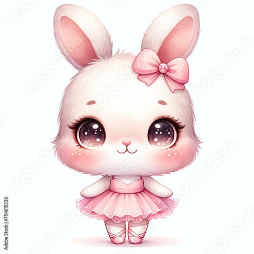 Bunny Ballerina in Pastel Pink