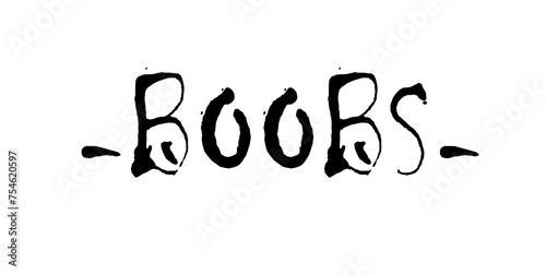 Boobs funny text png