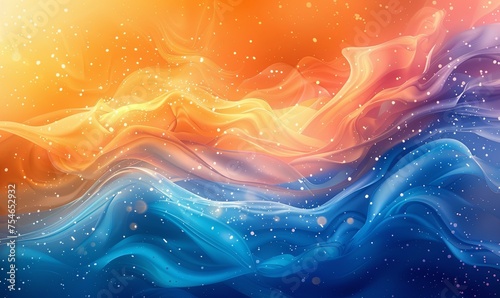 Abstract blue and orange background