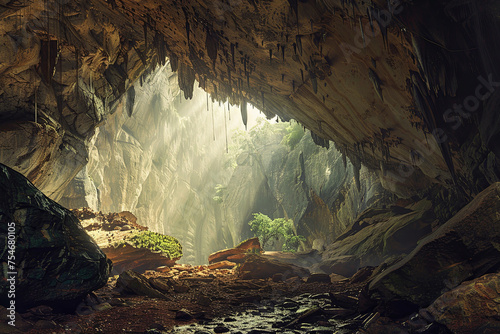 A beautiful underground cave