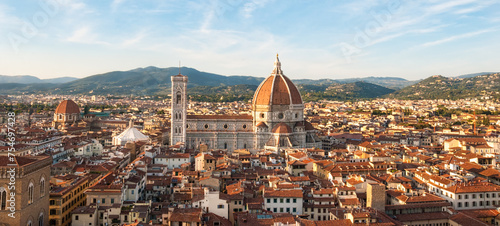 Italy Florence Architecture. Florence Cityscape. Toscany Landscape.