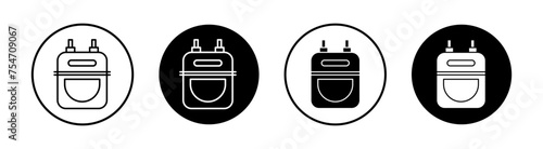 Gas meter icon mark in filled style