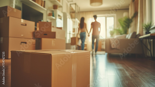 couple moves into a new apartment