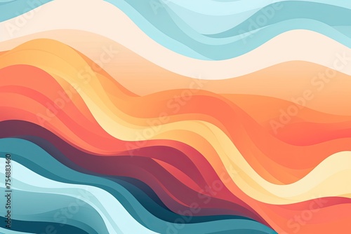 Minimalistic and harmonious abstract wave backdrop