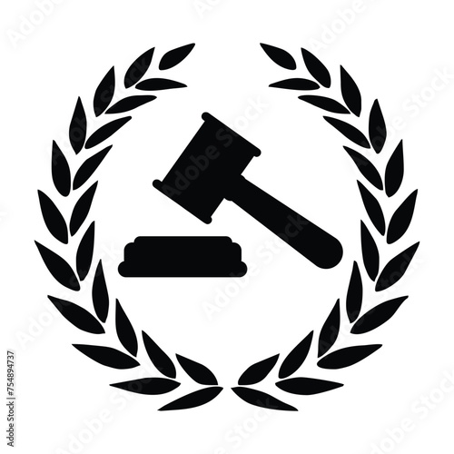 vector advocate and Justice or law logo illustration