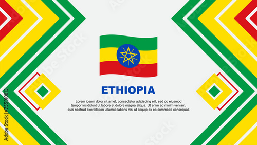 Ethiopia Flag Abstract Background Design Template. Ethiopia Independence Day Banner Wallpaper Vector Illustration. Ethiopia Design