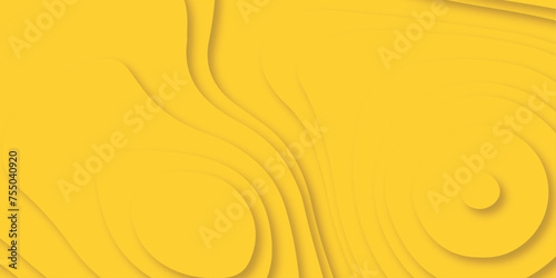 Yellow abstract background with light beige paper cut shapes. Vector design layout for business presentations, flyers, posters. Papercut trendy style