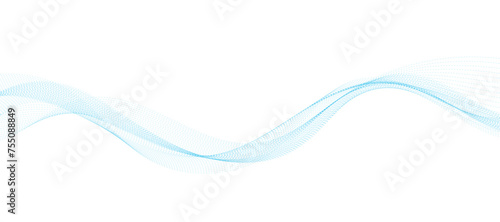 Abstract vector background with blue wavy lines. Blue wave background. Blue lines vector illustration. Curved wave. Abstract wave element for design.