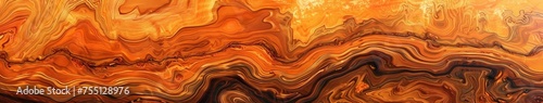 Abstract Painting in Orange and Brown