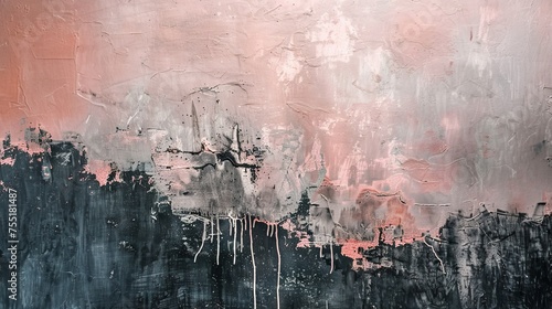 Muted blush and graphite textured background, evoking subtlety and strength.