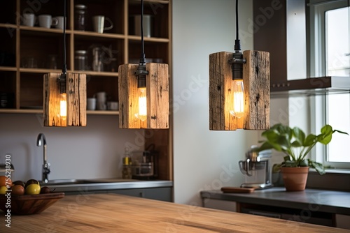 Pendant Lighting Panache: Reclaimed Wood Strategies for Industrial-Chic Kitchen Concepts