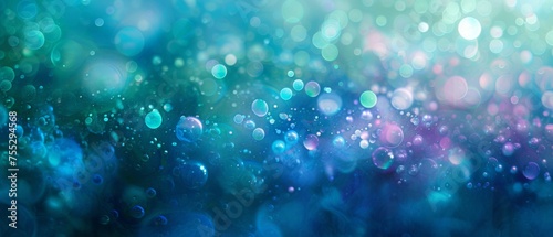 Abstract Bokeh Lights in Blue Tones