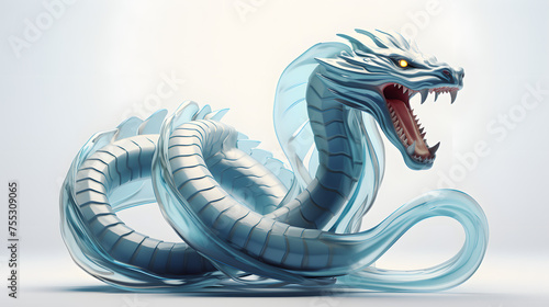 Leviathan 3d rendering Cartoon