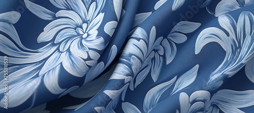 wave floral pattern cloth, flower, motif 12