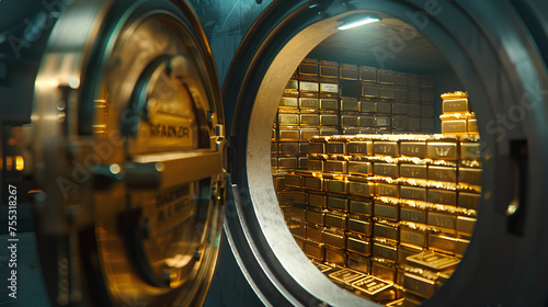 A vault brimming with gold bars, epitomizing secure finance.