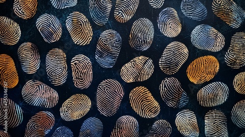 A photograph of a defendants fingerprints is displayed in court as evidence representing their unique identity in the legal system.