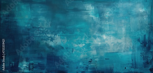 Abstract Blue Textured Painting for Artistic Background