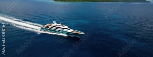 Journey across the shimmering sea in utmost luxury aboard a prestigious cruise ship, where opulence meets the open waters