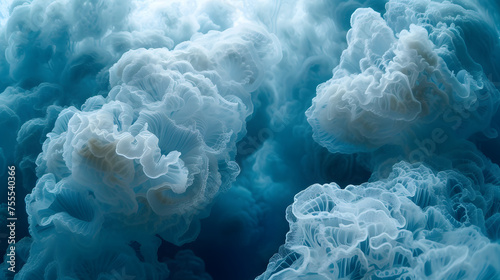 Coral formations underwater captured in abstract compositions background
