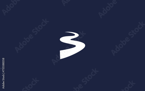 letter b with river logo icon design vector design template inspiration