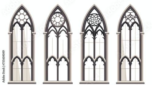 Geometrical decorated gothic window bar tracery style