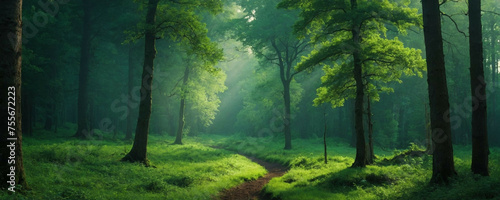 Lush Green Forest Path