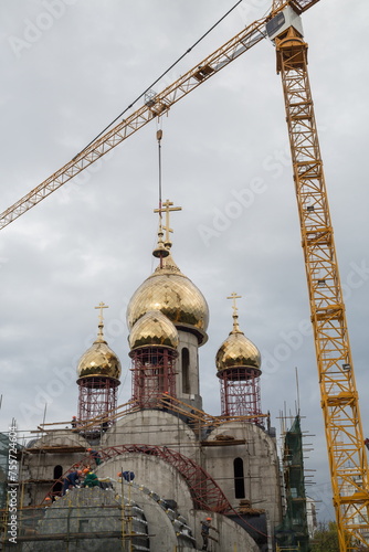  Workers employed on the construction of the church Matrona of Moscow