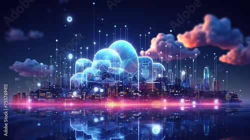 Cloud computing, realizing cloud storage through Internet connection in the quantum field