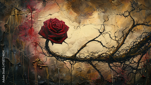 In the surreal realm of possibility, love and hate entwine like vines, shaping their reality like the thorns and petals of a rose.