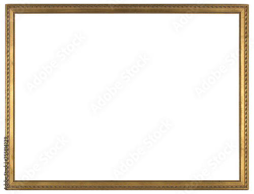 Narrow patterned picture frame on a transparent background, in PNG format.