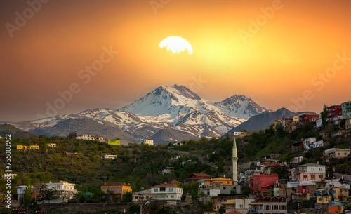 Erciyes mountain, 3916 meters high, located in Kayseri, Turkey