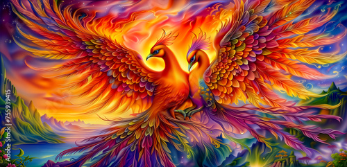 Fire burning Phoenix Bird. phoenix in fire, phoenix rising, fiery bird, phoenix rising from the ashes, wallpaper of a phoenix, phoenix warrior. Fantasy wallpaper 
