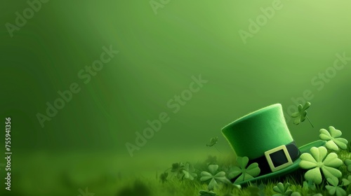 irish leprechaun hat on the sidelines of the image, St. Patrick's day