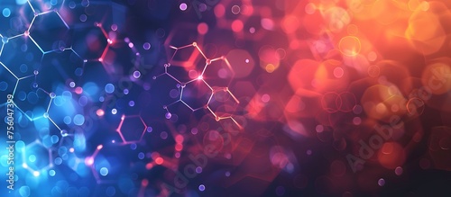 Biological Molecules in Space with Rainbow DNA, To provide a visually striking and unique representation of biological molecules and DNA in space for