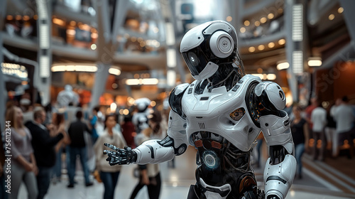 Robot Ambassador, Advanced Humanoid Robot Interacting with People in a Busy Public Space