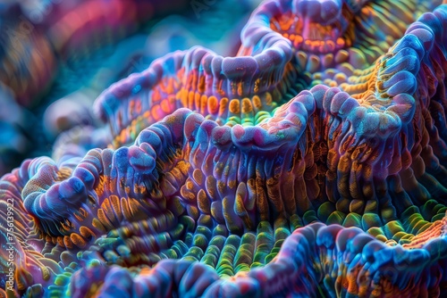 High resolution microscopic images of corals. Shows complex textures