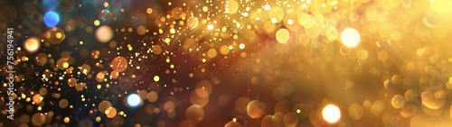Glistening Gold: A Blurred Background of Sparkling Colors