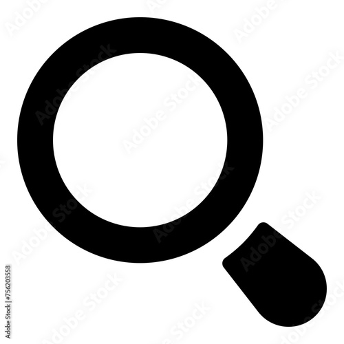 Magnifying glass icon for search and exploration