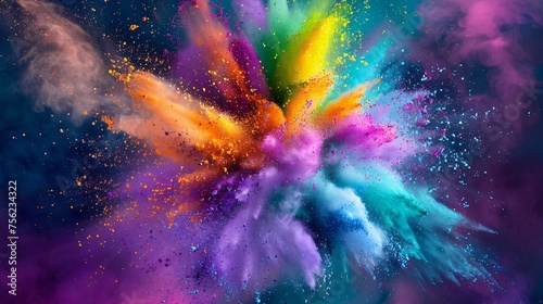 Colorful Explosion of Pride LGBTQ+ Pride Month Celebration Generative AI