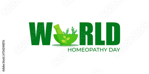 Vector illustration of World Homeopathy Day social media feed template