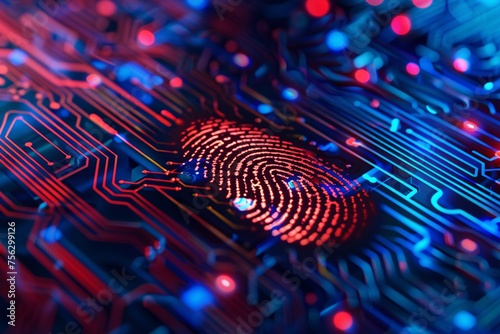 a fingerprint on a circuit board