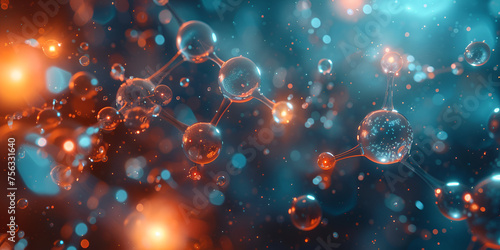 background with bubbles ,Beautiful bokeh lights abstract banner wallpaper background generative ai