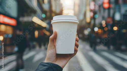 coffee to go mockup in a hand