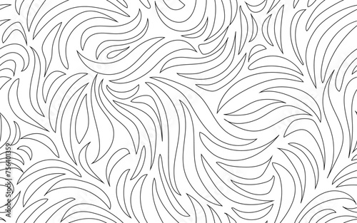Hand drawn abstract line pattern seamless vector pattern for prints textile colorful minimalist curved line ornamental decorative texture background