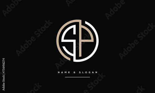 SP, PS, Abstract Letters Logo Monogram
