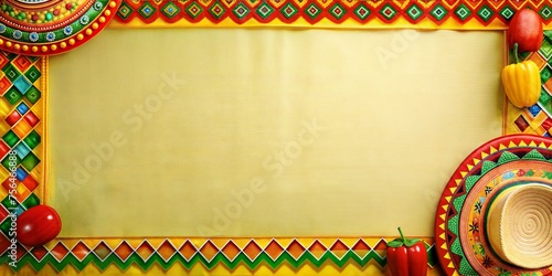 Vibrant mexican fiesta themed background