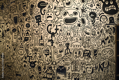 Kreative Doodles: Hintergrunddesign für inspirierende Wallpaper